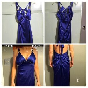 Designer Bridesmaid/ball gown.  Royal Blue  Dave and Johnny. Size 7/8